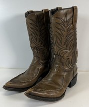 Vintage 6544 Dan Post Snip Toe Pointed Cowboy Boots Size 6.5 Raised Stitch - £39.56 GBP