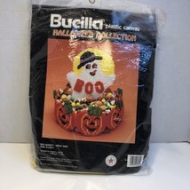 Boo Basket Treat Dish Plastic Canvas Kit Bucilla Halloween Opened - $15.83