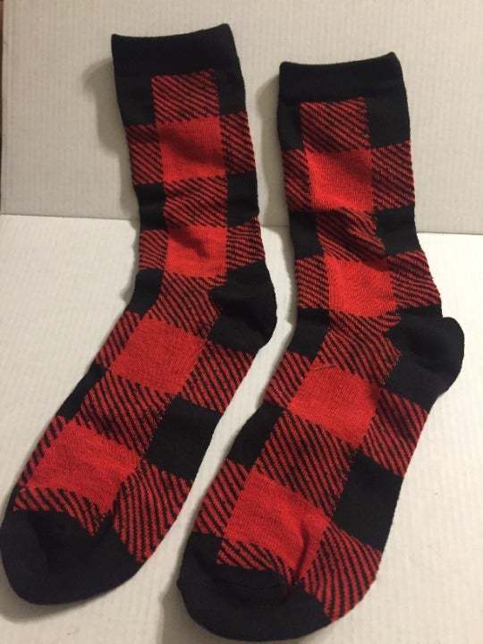 Women&#39;s Holiday Plaid Crew Socks Shoe Size 4-10 - $3.95