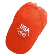 Olympic Team USA Ball Cap Adjustable Red Cloth Strap Baseball Hat Paris ... - £11.51 GBP