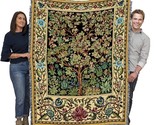 Arts And Crafts William Morris Tree Of Life Blanket (72X54) -, Made In T... - $90.94