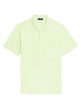 Theory Men&#39;s Bron D Cotton Polo Shirt Cosmos in Lime M0294501-Size Small - £31.96 GBP