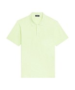 Theory Men&#39;s Bron D Cotton Polo Shirt Cosmos in Lime M0294501-Size Small - £32.04 GBP