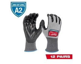 12 PACK Milwaukee Gloves Cut Level 2 High Dexterity Polyurethane Dipped M - $92.55