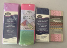 Lot 4 Blanket Binding Wrights &amp; Baby etc. New - $11.83