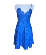 Joie Womens Size XS Damasia Dress Marais Blue Cobalt Lace Fit &amp; Flare Sl... - $28.07 CAD
