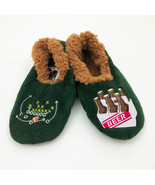 Snoozies Men&#39;s Football &amp; Beer Small 7/8 Drab Green - £9.63 GBP