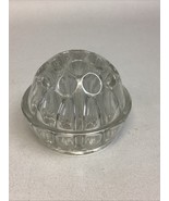 CAMBRIDGE 16 HOLE CLEAR GLASS FLOWER FROG - Marked - $20.68 CAD