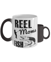 Reel Moms Fish,  Color Changing Coffee Mug, Magic Coffee Cup. Model 64022  - £19.97 GBP