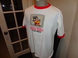 Vtg White Red Ringer Mighty Mouse Break Glass Release Mouse T-Shirt Fit ... - $34.60