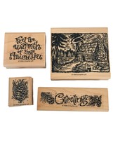 Stampin Up Rubber Stamp Feel The Warmth Christmas Winter Holiday Pine Co... - $21.99