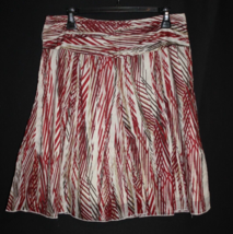 Women’s Apt 9 Petite White Red A-Line Flare Lace Trim Skirt Size 10 Peti... - $18.00