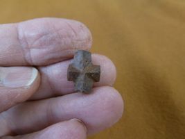 (CR591-5) mini 1/2" Fairy Stone CHRISTIAN CROSS oiled Staurolite Crystal... - $13.99
