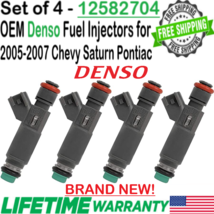 BRAND NEW Genuine Denso 4 Units Fuel Injectors for 2006, 2007 Chevy HHR ... - $257.39