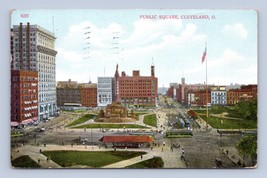 Public Square Birds Eye View Clevelend Ohio OH 1911 DB Postcard O1 - $2.92