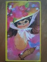 Vintage Congratulations Victorian Girl Greeting Card  - $6.99