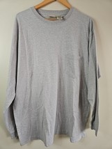 St. John&#39;s Bay Extra-Long Off-White/Gray Vintage Long-Sleeve T-Shirt, Me... - $367.67 MXN