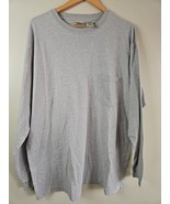 St. John&#39;s Bay Extra-Long Off-White/Gray Vintage Long-Sleeve T-Shirt, Me... - €17,11 EUR
