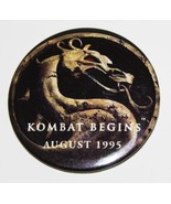 Mortal Kombat Movie 2 inch Wide Promo Dragon Image Pinback Button 1995 U... - $1.99