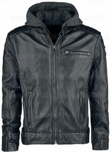 New Men&#39;s Justice League Gotham The Dark Knight Outlaw Batman Leather Ja... - $152.99+