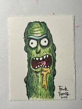 Pickle Rick Rick &amp; Morty By Frank Forte Original Art Copic Marker Drawing - £22.03 GBP