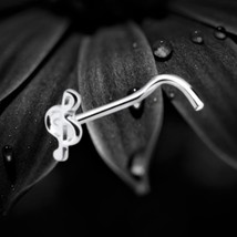 925 Sterling Silver Nose Stud Screw Pin Musical Treble Clef Body Jewelle... - $8.81