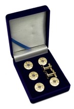 Blue Lodge Square &amp; Compasses Masonic Studs Suit &amp; Tux Set - £37.06 GBP