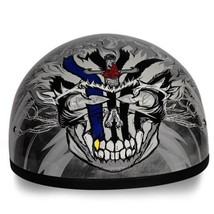 Daytona Helmets Skull Cap W/ Thunder DOT Approved Motorcycle Helmet D6-TH - $91.76