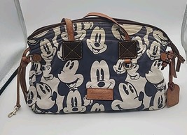 VTG Rare Dooney &amp; Bourke Disney Mickey Mouse Face Blue Purse Canvas Dome... - $180.00