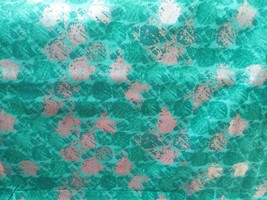 Fabric A.E. Nathan &quot;Compounds&quot; Teal Abstract w/Silver Sew Quilt Craft $3.25/yd - £2.62 GBP