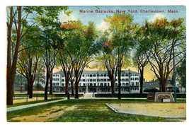 Marine Barracks Navy Yard Charleston Massachusetts Postcard 1920&#39;s - £7.43 GBP