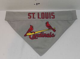 Pets First St. Louis Cardinals Reversible Pet Bandana L/XL Red Blue gray - $24.70