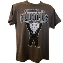 Monopoly Men&#39;s Unisex Brown Medium T-Shirt Graphic Tee Board Game Lovers - £13.36 GBP