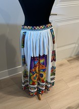 Vintage 1980s Platinum By Dorothy Schoelen Colorful Abstract Skirt - $64.35