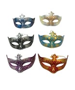 Scroll Ornament Mardi Gras Mask Set 4 Assorted (Not Wearable) Party Favors - £26.30 GBP