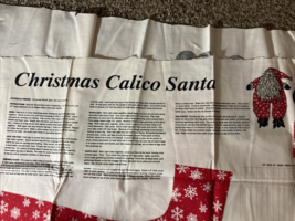 Wamsutta Holiday Christmas Calico Santa Cloth Pillow Cut-out Sewing Pattern - £18.34 GBP