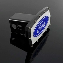 Brand New Ford Black Tow Hitch Cover Plug Cap 2&#39; Trailer Receiver Engrav... - £39.32 GBP