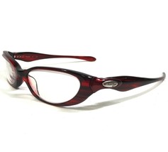 Vintage Oakley Eyeglasses Frames Haylon A Clear Red Horn Wrap Sport 49-18-135 - £44.02 GBP