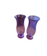 Hurricane Cup Goblet Purple Hard Plastic Set of 2 9 in Tall cocktail Drink - £8.55 GBP