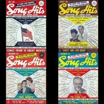 Song Hits Lyric Magazines Lot of 4 1944 - 45 Benny Goodman Kay Kyser Patriotic - £10.34 GBP