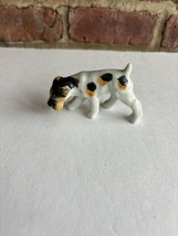 VINTAGE TERRIER/SCHNAUZER DOG FIGURINE JAPAN HAND PAINTED PORCELAIN 3” L... - $18.98 CAD