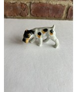 VINTAGE TERRIER/SCHNAUZER DOG FIGURINE JAPAN HAND PAINTED PORCELAIN 3” L... - $18.98 CAD