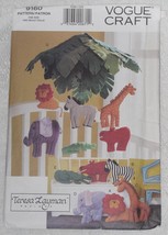 Vogue Craft Pattern 9160 Jungle Animal Pillows &amp; Mobile Vintage Teresa L... - $9.95