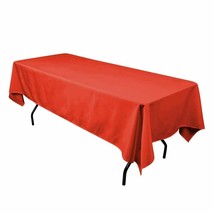 58&quot;x58&quot; - Red - Polyester Tablecloth Picnic Events Family Dinner - £23.96 GBP
