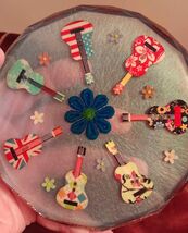 Acoustic Guitars Extra Large Coaster Musicians Props Unique Mixed Media ... - €7,33 EUR
