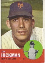 1963 Topps Jim Hickman 107 Mets EX - £2.37 GBP
