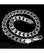 Puro Massiccio Vero 925 Argento Sterling Uomo Bracciale Maglie Colegamen... - €83,58 EUR