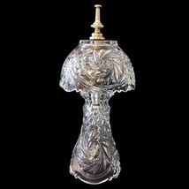Crystal Boudoir Lamp Bedside Vintage Hand Carved Table Pinwheel Star Baroque  - £46.38 GBP