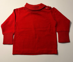 Vintage Health Tex Red Long Sleeve Shirt, Rolled Collar, USA, Size 12 Mo, Baby - £4.79 GBP