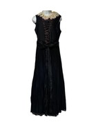 Vintage bayerische staatsoper munchen black lace pleated victorian gothi... - £216.50 GBP